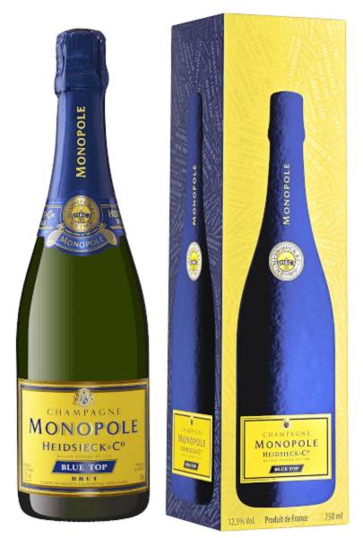 Heidsieck Monopole Blue Top Brut Champagner Mangnum 1,5l in Geschenkpackung