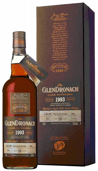 GlenDronach Cask Strength #19 1993 28 Jahre Pedro Ximenez Cask 6865 0,7l