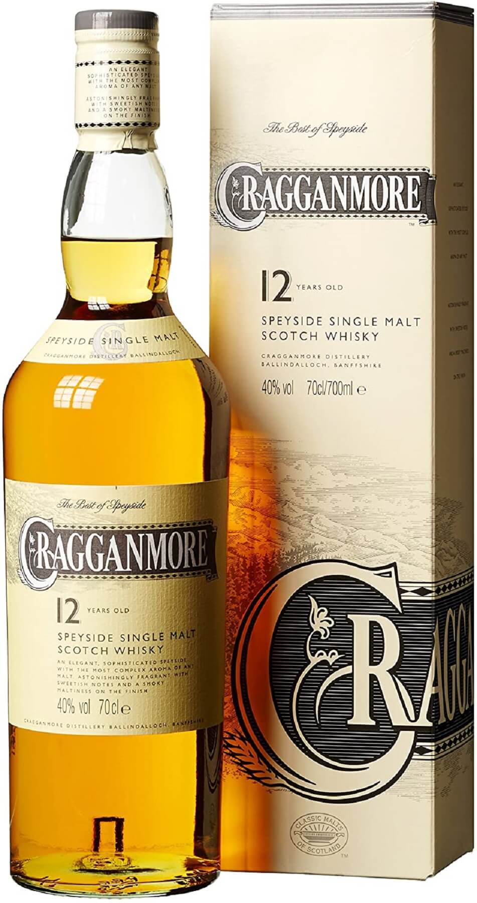 Cragganmore 12 Years Speyside 0,7l Scotch 40% Whisky Malt Single
