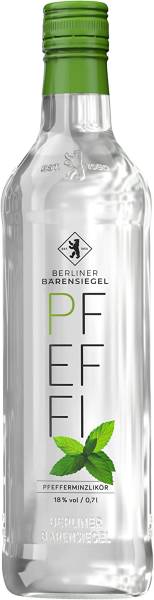 Berliner Bärensiegel Pfeffi Pfefferminzlikör 0,7 Liter