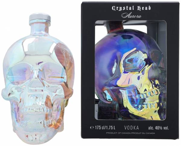 Crystal Head Aurora Limited Edition Vodka Totenkopf 1,75 Liter
