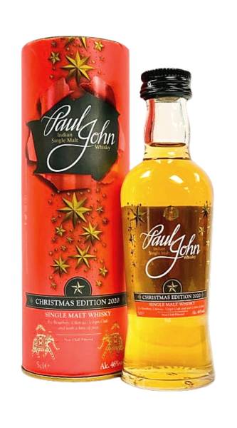 Paul John Indian Single Malt Christmas 2020 Edition Miniatur