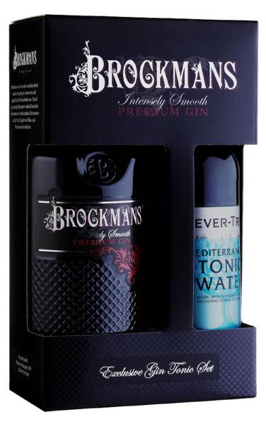 Brockmans Premium Gin 0,7l mit Fever Tree Tonic Water 0,5l