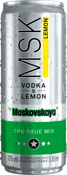 Moskovskaya MSK Vodka & Lemon 0,33l - Dose inkl. Pfand