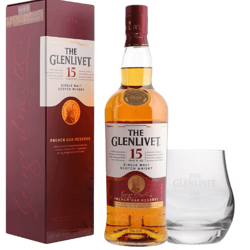 The Glenlivet French Oak Reserve 15 Years Single Malt Whisky mit Glas