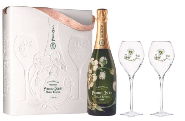 Perrier-Jouet Belle Epoque 2014 Champagner in Geschenkbox mit 2 Gläsern - 0,75l Flasche