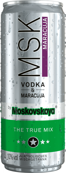 MSK Vodka &amp; Maracuja 0,33l - Dose inkl. Pfand