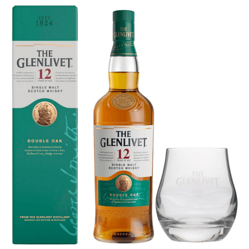 The Glenlivet Double Oak 12 Years Single Malt Whisky 0,7l mit Glas